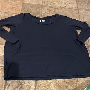 Relaxed Boxy Blue Blouse